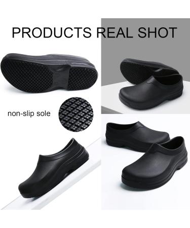 LIPROFE Chef Shoes for Men - Non Slip Oil Resistant Waterproof Safety Work Shoes - Comfortable Nursing Shoes for Men Women - Chef Clogs for Kitchen Indoor Outdoor - Size 10 Women/8 Men - Black - Buy Online on GoSupps.com