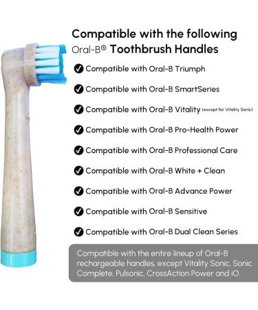 Biodegradable Replacement Toothbrush Heads for Oral-B | 8 Eco-Friendly Soft Electric Brush Heads for Sensitive Teeth - Buy Online on GoSupps.com