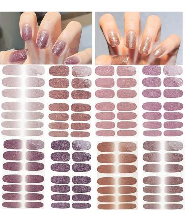 Mother's Day Gifts: 8 Sheets Elegant Nail Polish Stickers & 3 Nail Files - Nail Art Decals Strips Manicure Kits for Women and Girls (Pure Colors) - Buy Online on GoSupps.com