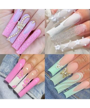 UNA GELLA XXL Soft Gel Tapered Square Nail Tips - 120PCS, Extra Long & Full Cover for Perfect Fit - Ideal for Nail Extension at Home or Salon - Buy Online on GoSupps.com