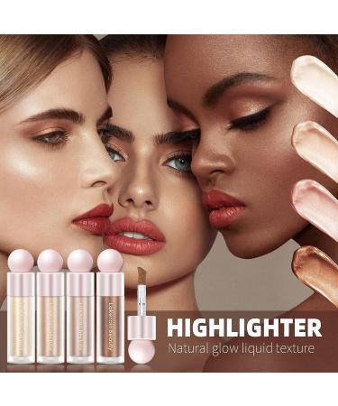 BEFIVECOK Liquid Highlighter - Natural Silky Shimmer Finish, Highly Pigmented, Long Lasting - 0.25fl.oz (Champagne Shimmer) - Buy Online on GoSupps.com