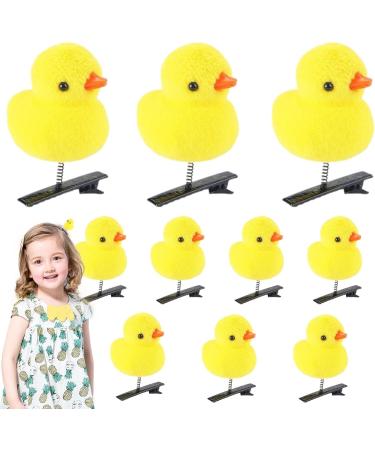 1/4 Duck Hair Clip - Yellow Duck Hairpin Cartoon Plush Hairpin | Soft Yellow Duck Animal Hair Clips Fun Hair Plush Hairpin Set Cartoon Duck Animal Headwear for Kids Women 2.56inches Yellow - Buy Online on GoSupps.com
