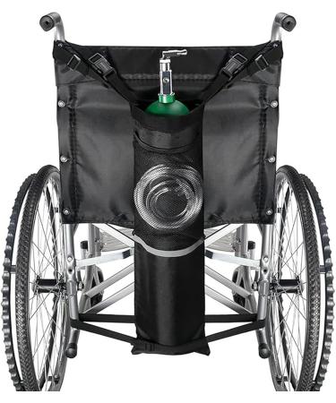 Wheelchair Oxygen Cylinder Bag Oxygen Bottle Holder with Reflective Strip Sturdy Hemming/Adjustable Non Slip Buckle for Medical Home and Hospital - Buy Online on GoSupps.com