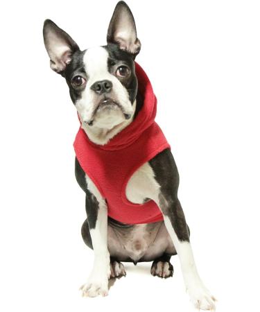 Buy Gooby Fleece Vest Hundy Dog Sweater - Red Large Hoodie for Small & Medium Dogs | Warm Winter Dog Clothing - Buy Online on GoSupps.com