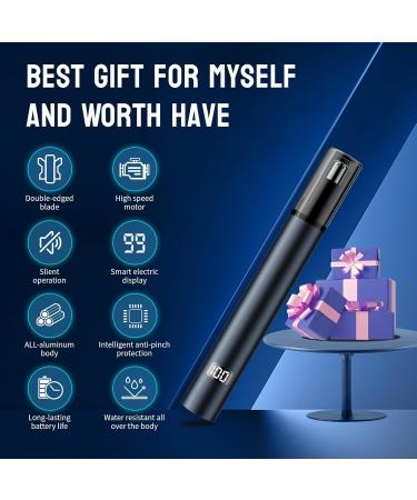 Nose Hair Trimmer for Men & Women - Professional USB Rechargeable Ear & Facial Hair Clipper with LCD Display Painless Eyebrow Grooming Ideal for Travel - Buy Online on GoSupps.com