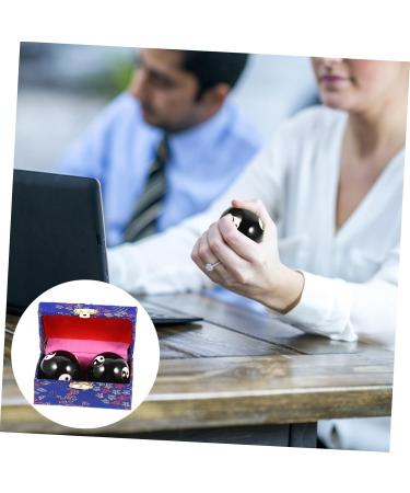 Solustrie 10pcs Chinese Baoding Balls - Magnetic Massage Globe Set in Cloisonn Box | Hand Yoga & Stress Relief - Buy Online on GoSupps.com