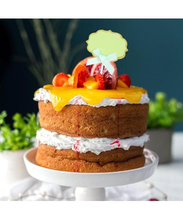 Cupcake Toppers 10 Pieces Paper Writable Cake Toppers for Birthday Baby Shower Party Celebration Cake Desert Decoration Blue Pink Purple Green Yellow - Buy Online on GoSupps.com