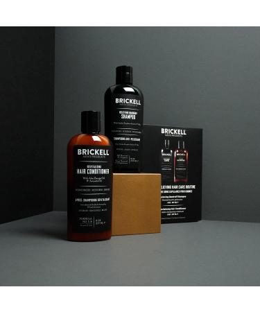 Brickell Men's Dandruff Shampoo and Conditioner Set - Natural & Organic Hair Care Routine for Men - Buy Online on GoSupps.com