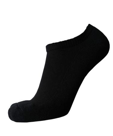 Shaii Non Binding Thin no Show Low Cut Diabetic Loose top fit Socks Large-X-Large Black Large-X-Large Black