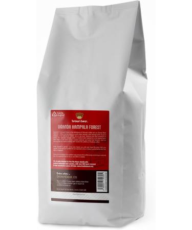 Uganda Coffee Beans 1kg - Very Strong Dark Roast Ugandan Robusta Coffee - Brown Bear - For All Coffee Machines - Strength 5 - Donation to Free The Bears - Buy Online on GoSupps.com