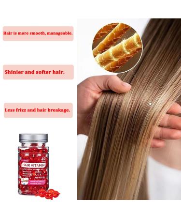 Hair Treatment Serum | Nourishing Hair Vitamin Oil Capsules | No Rinse Conditioner for Smooth Shiny Hair Repair - Buy Online on GoSupps.com