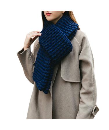 Winter scarf ladies black with buttons women knitting scarf with wool autumn scarf hood hood necklace neck warmer triangular cloth unit size marine