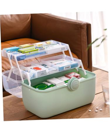 ULTECHNOVO Box Multi-layer Medicine Box Storage Bin with Lid First Aid Container Portable First Aid Kit Multi-layer Storage Case Portable Medicine Case Medicine Storage Plastic Family Pack - Buy Online on GoSupps.com