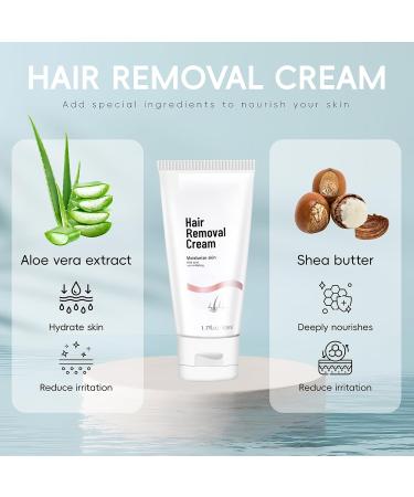 2PC Hair Removal Cream for Men & Women - All Skin Types | 50ml Epilating Cream - Fast Shipping Worldwide - Buy Online on GoSupps.com