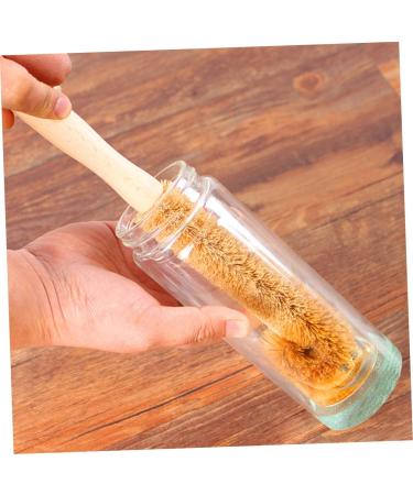 Solustre 2 Pack Bottle Cleaning Brushes - Effective Scrubbing Sponge for Water Bottles and Glasses - Eco-Friendly Baby Cleaning Ball - Brown - Buy Online on GoSupps.com