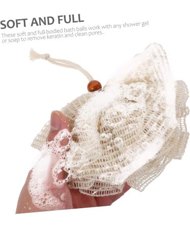 Angoily 2pcs Exfoliating Bath Sponge Loofah Ball Set - Foam Shower Scrubber & Strainer for Deep Cleansing - International Shipping Available - Buy Online on GoSupps.com