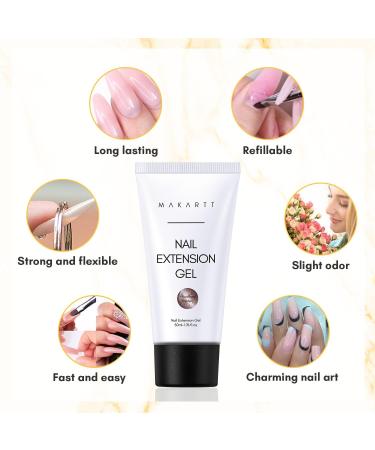 Makartt Poly Nail Gel 50ML Builder Gel in White Pink Nude Clear Rosy for Nail Extension - Woodland Mystery Collection - Buy Online on GoSupps.com
