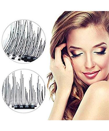 Shop Magnetic Eyelashes - Upgraded Triple Magnetized 3D Fiber Lashes for Natural Look | Set of 4 with Applicator - Buy Online on GoSupps.com