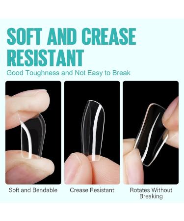 TOMICCA Short Square Nail Tips - 504Pcs Full Cover Clear False Nails for Nail Extension Home DIY Salon - 12 Sizes - Buy Online on GoSupps.com