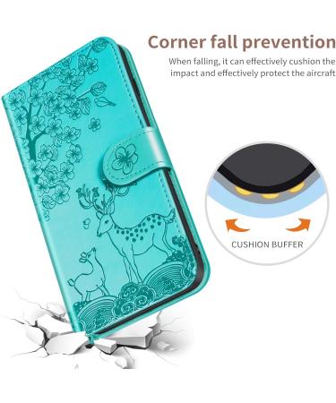 Miagon Embossing Flower Cover for Samsung Galaxy A13 5G Full Body Sika Deer Pattern Wallet PU Leather Magnetic Flip Case Card Slots Stand Function Blue Samsung Galaxy A13 5G Blue - Buy Online on GoSupps.com
