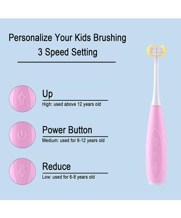 Cellena Kids U31 Sonic Electric Toothbrush - Food Grade Silicone Soft Bristles - 2 Brush Heads - Pink Regular - Buy Online on GoSupps.com