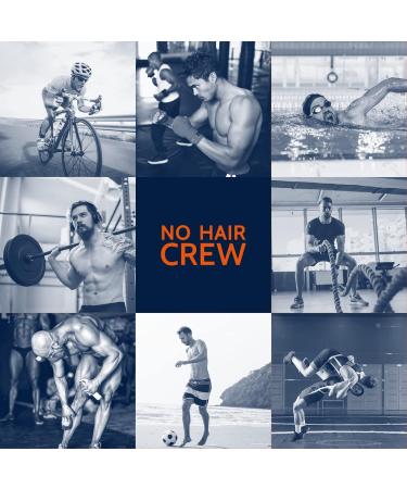 NO HAIR CREW Body Hair Removal Cream for Men - 3 x 200 ml Set | Gentle & Effective Hair Removal for Smooth Skin - Buy Online on GoSupps.com