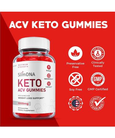 Slim Dna Keto Gummies - Official Formula | Vegan ACV Gummies for Weight Loss - 60 Gummies - Buy Online on GoSupps.com