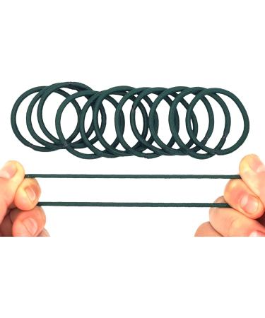 12 PCS Dark Green Elastic Hair Bands - 3mm Ponytail Holders Bulk Hair Ties for Women Men Girls Kids - Buy Online on GoSupps.com