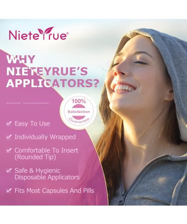 Nieteyrue 20-Pack Disposable Suppository Applicators for Women - Fits Size 00 Cap-sules - Feminine Care Applicators - Individually Wrapped - Buy Online on GoSupps.com