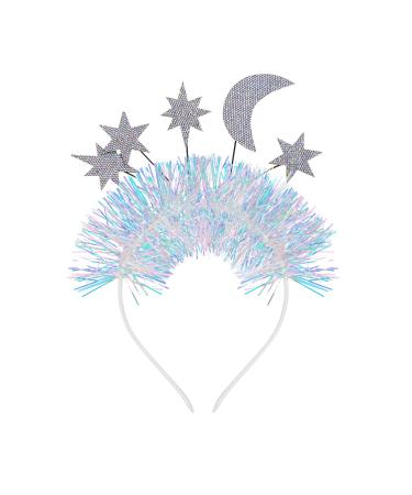WLLHYF Glitter Star Headbands Sequins Star Hair Band Valentines Day Gift Red Heart Head Bopper Hair Accessoires for Holiday Wedding Birthday Party (silver) - Buy Online on GoSupps.com