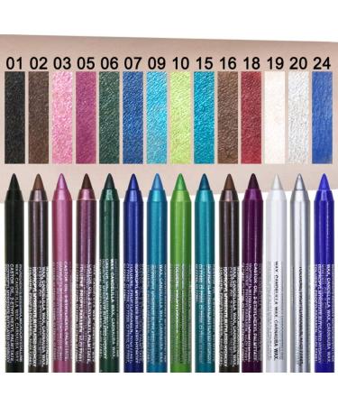 6-Piece Colorful Eyeliner Pencil Set - Metallic, Glitter, Pearl Eye Makeup Kit - Buy Online on GoSupps.com