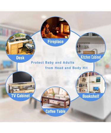 Silicone Edge Protector for Baby Proofing Corners - Clear Guards with Pre-Tape Adhesive - Soft, Safe Bumper for Child Table, Cabinets, Furniture - 3ft (0.4x0.4in) - Buy Online on GoSupps.com