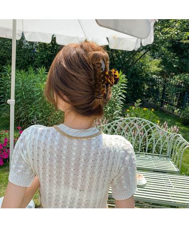 Big Claw Hair Clips - 3.8 Inch Tortoise & Leopard Print for Women | Strong Hold, French Design (2 Packs) - Buy Online on GoSupps.com