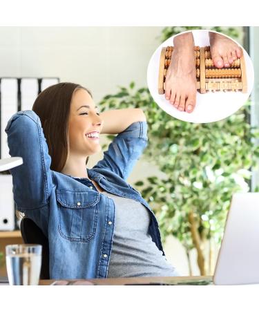 Premium Wooden Foot Massage Roller | Stress Relief & Relaxation Device for Home & Office - Buy Online on GoSupps.com