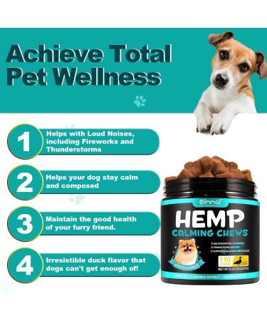 HRAMEX Calming - Food Supplement for Dogs Stress Relief No Dyes or Preservatives 110 Delicious Chicken Treats 242g (Inte) - Buy Online on GoSupps.com