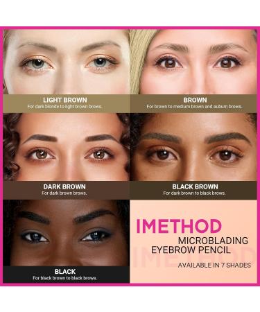 iMethod Microblading Eyebrow Pencil - 2-in-1 Dual-Ended with 3-Micro Fork Tip & Brush - Natural Dark Gray Brows - Buy Online on GoSupps.com