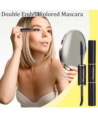 Volumizing Mascara Double Sided Waterproof Mascara for Women Eyelash Makeup Tool Long Lasting for Party Vacation Travel School Business Black - Buy Online on GoSupps.com