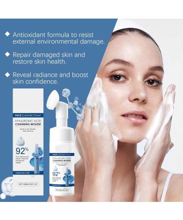 Hyaluronic Acid Cleansing Foam - Gentle Facial Cleanser For Hydration Nourishment & Anti-Wrinkle - Deep Cleanse Remove Dirt & Oil Prevent Pores Clogging(2PCS) - Buy Online on GoSupps.com