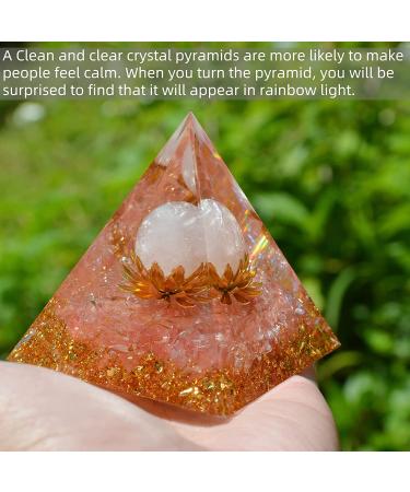 Orgone Pyramid Flower of Life with Rose Quartz Crystal - Chakra Healing Energy Generator for Stress Relief, Relationships, Success - Spiritual Gift - Buy Online on GoSupps.com