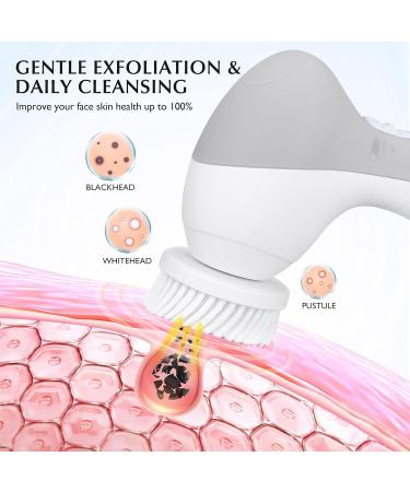 Facial Cleansing Brush - Electric Face Brush Scrubber Waterproof (Upgraded Version) for Deep Exfoliating - Buy Online on GoSupps.com
