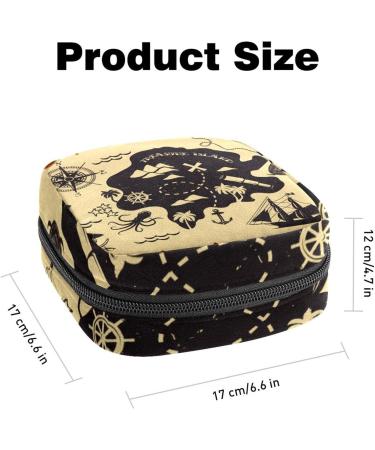 Women's Bonds Storage Pockets - Portable Period Kit Bag with Stillpad Holder for Girls | Pirate Design - Buy Online on GoSupps.com
