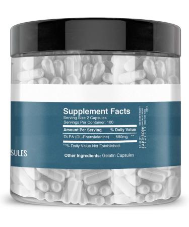 Earthborn Elements DL-Phenylalanine 200 Capsules | Pure Undiluted No Additives | International Shipping Available - Buy Online on GoSupps.com