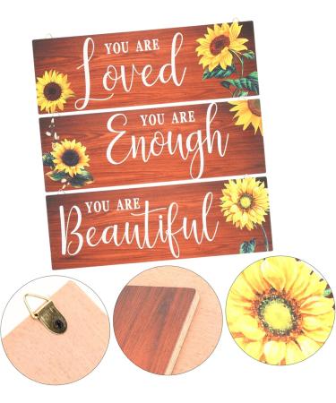PRETYZOOM 1 Set Floral Wooden Wall-mounted Home Decor Decorative Wall Sign Sunflower Wall Decor Household - Buy Online on GoSupps.com