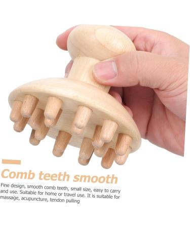 Minkissy Wooden Massage Comb - Scalp Massager & Scrubber Tool for Adults & Children | Smooth Home Massage Device - Buy Online on GoSupps.com