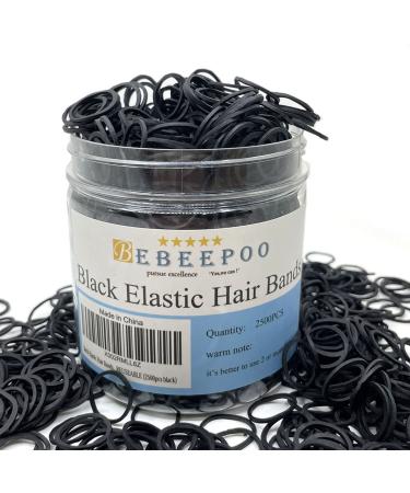 1500pcs Mini Rubber Bands Soft Elastic Bands for Kid Hair Braids Hair- Perfect for Fun and Unique Hairstyles- Hair Accessories to Style With Ease and Keep Your Hair -Black