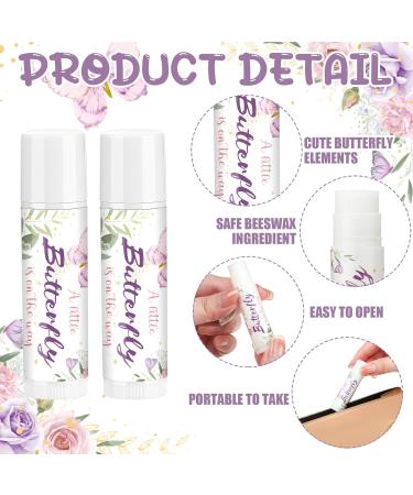 Buy Lounsweer 50 Sets Butterfly Baby Shower Lip Balm Favors | Organza Bags & Thank You Tags | Perfect Baptism & Birthday Party Souvenirs - Buy Online on GoSupps.com