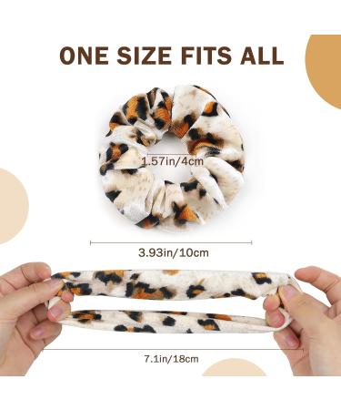 Kavya Velvet Hair Scrunchies for Women Soft Scrunchie Strong Elastic Hair Bands Leopard Bobbles Ponytail Holders Hair Accessories For Women Thick Long Fine Hair Party Bag Fillers - Buy Online on GoSupps.com