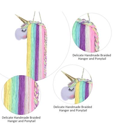 ZSMJAER Hair Clip Storage for Girls Unicorn Hair Clip Holder Rainbow Yarn Tassel Organiser Hair Accessories Unicorn Theme Party Decoration - Buy Online on GoSupps.com