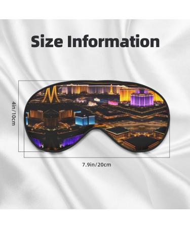 Las Vegas Night View Print Unisex Sleep Mask - Double-Sided Eye Mask for Sound Sleep & Skin Care - Buy Online on GoSupps.com