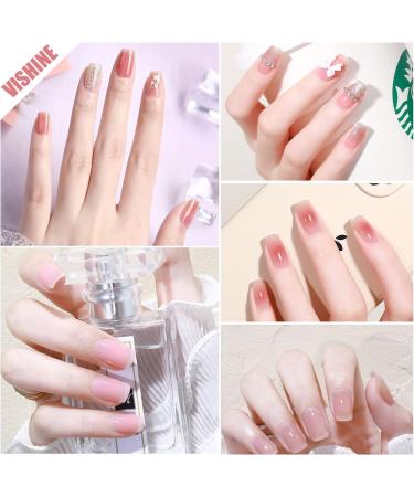 Vishine Jelly Nude Gel Nail Polish Set of 6 Colors Transparent Pink Nude Skin Color Gel Polish Kit UV LED Soak Off Nail Polish Home DIY Manicure Nail Salon Varnish 8ml C069 - Buy Online on GoSupps.com